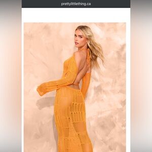 PrettyLittleThing Bold Orange Maxi Dress